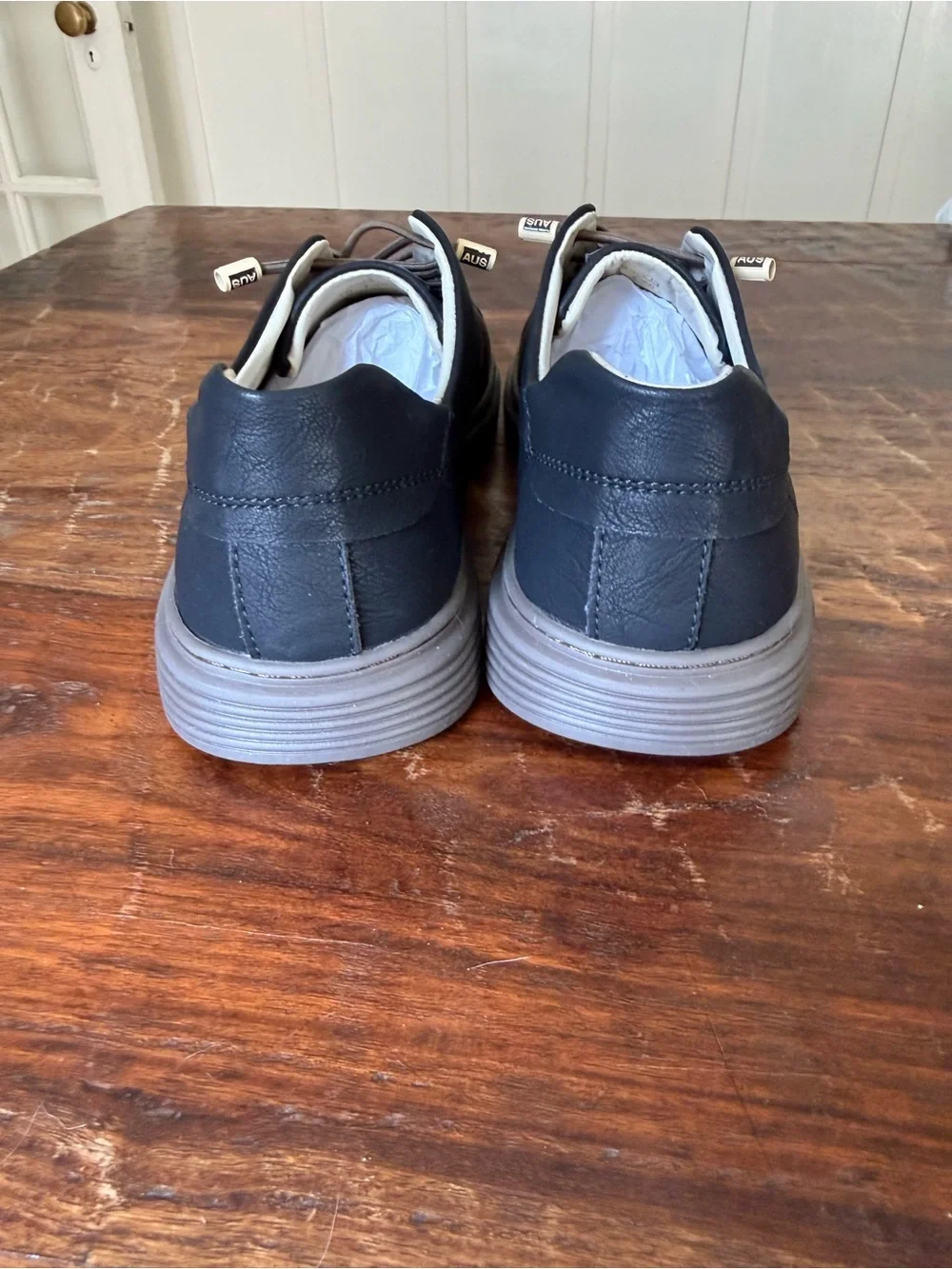 Men's Black Leather Comfort Casual Sneakers York Miller ✨NEW - 11.5